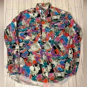 {vintage} Wrangler brush popper shirt